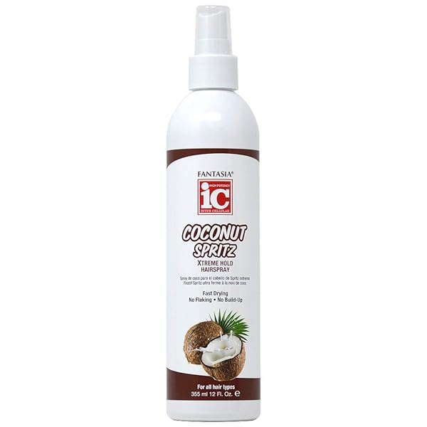 Fantasia Fantasia Spritz Coconut Xtreme Hold 12 Oz - Ultimate Hair Styling Spray for All-Day Hold