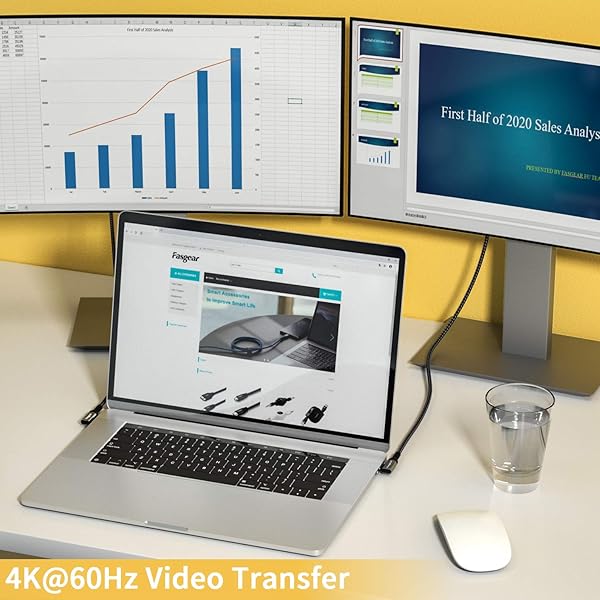 Fasgear USB C to USB C 3.1 Gen 2 Cable 6ft 90-Degree Type C 100W Cord 4K@60Hz Video Output 5A Power Delivery Charging Wire Compatible for MacBook,iPad Pro,Pixelbook,Link,T5 LaCie SSD (Black) - Image 6