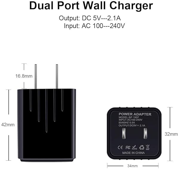 Fast Charger Type C Block USB Wall Plug and Car Adapter with 3FT and 6FT Charging Cables for Samsung Galaxy S25 S24 S23 S22 S21 A10e A11 A12 A13 A21 - Image 6