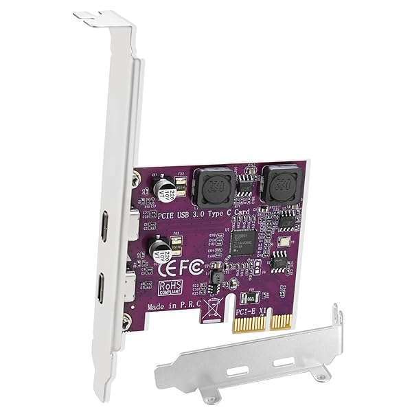 FebSmart 2X 5Gbps USB-C PCIe Expansion Card for Windows 11/10/8.x/7/XP - Self-Powered, No Extra Supply Needed (FS-U302C-Pro)