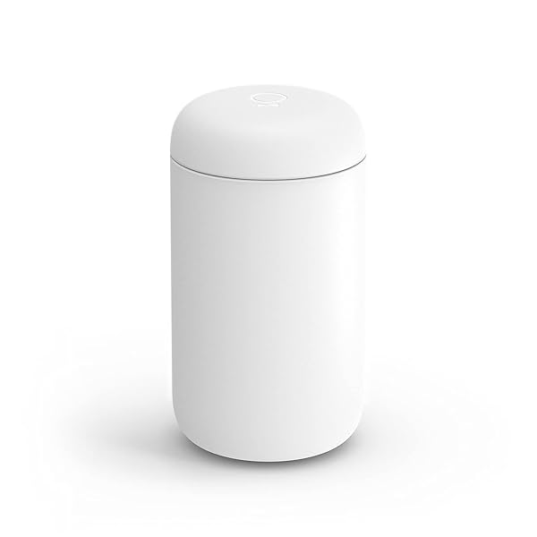 Fellow 16 oz Carter Wide Travel Mug: Insulated Stainless Steel Coffee & Tea Tumbler in Matte White