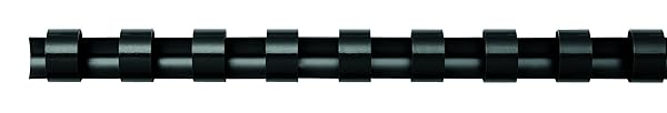 Fellowes 38mm A4 Black Oval Plastic Binding Combs - Pack of 50 for Easy Document Binding