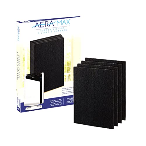 "Fellowes Carbon Filters for AeraMax Air Purifiers - 4 Pack (9324201) | Black, 16.1" x 12.4" x 0.2" - Clean Air Solution" - Image 5