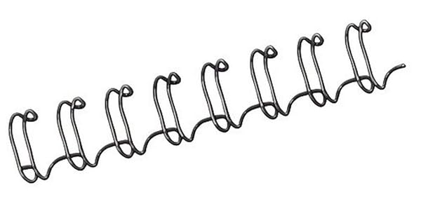 Fellowes 6mm Black Wire Binding Elements - Pack of 100 (Model 53218) for Professional Document Binding