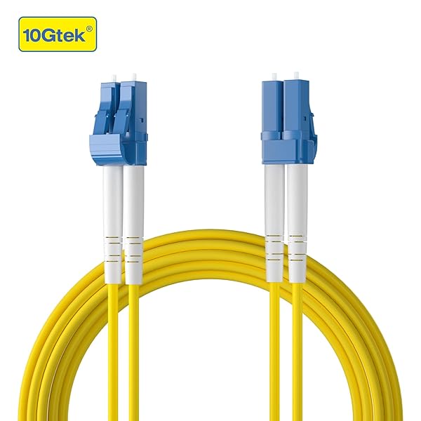 10Gtek Fiber Patch Cable LC to LC OS2 10Gb Singlemode Jumper 30 Meter Yellow LSZH Fiber Optic Cord for SFP Transceiver - Image 3