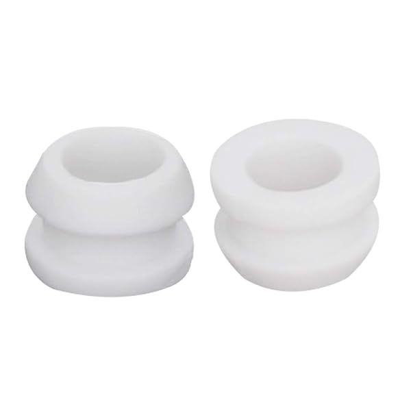 Fielect 100Pcs White Rubber Grommets 6mm Inner Diameter Oil Resistant for Wiring and Cable Management