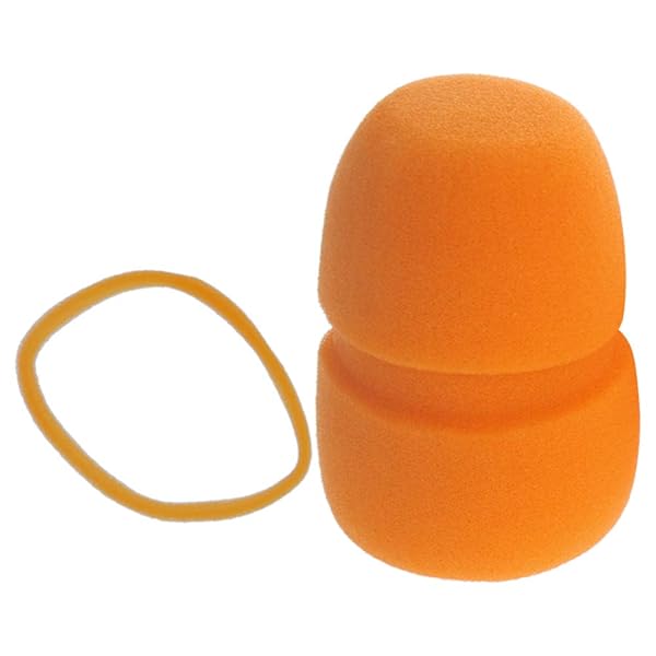 Fielect 10Pcs Microphone Cover Sponge Foam Windscreen Shield Protection for KTV Broadcasting Orange D55mm L80mm Handheld Mic Filter - Image 4