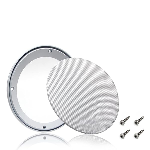 Fielect 5 Inch Speaker Grill Cover Mesh Decorative Circle Woofer Guard Protector with Screws White Audio Accessories 2 Pcs - Image 6
