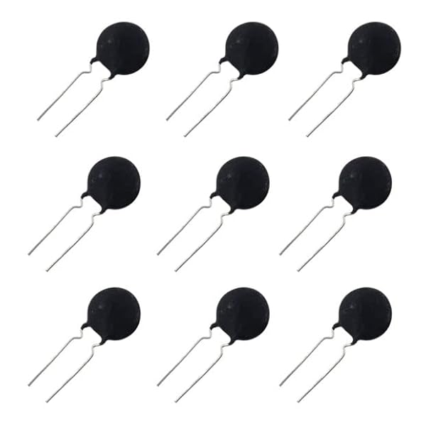 Fielect 20 PCS NTC Thermistor Resistors 10D-9 0A 10 Ohm Inrush Current Limiter Temperature Sensors for Electronics Projects