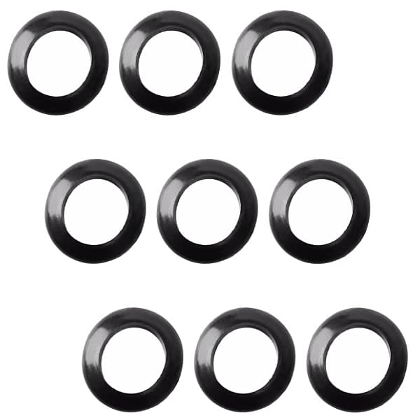 Fielect 200Pcs Rubber Grommets 20mm Inner Diameter Oil Resistant for Wiring and Cable Black