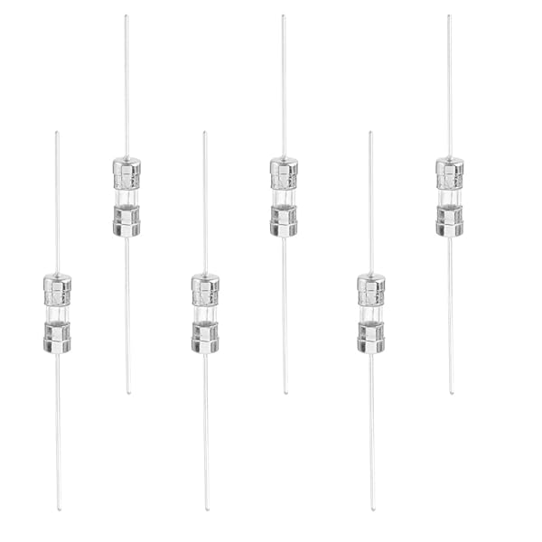Fielect Fielect 20Pcs Fast Blow Fuse 250V 6.3A Axial Lead Glass Tube Fuses 3.6x10mm for Reliable Circuit Protection