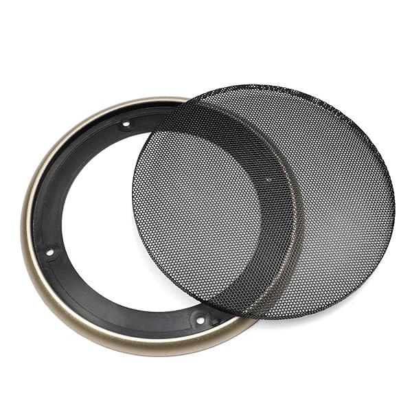 Fielect 2Pcs 5 Inch Speaker Grill Cover Mesh Decorative Woofer Guard Protector Audio Accessories Gold with Screws - Image 5