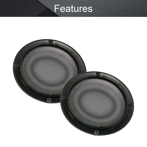 Fielect 2Pcs 6.5 Inch Speaker Grill Mesh Subwoofer Guard Protector Cover Black Metal Trim with Screws Audio Accessories - Image 4