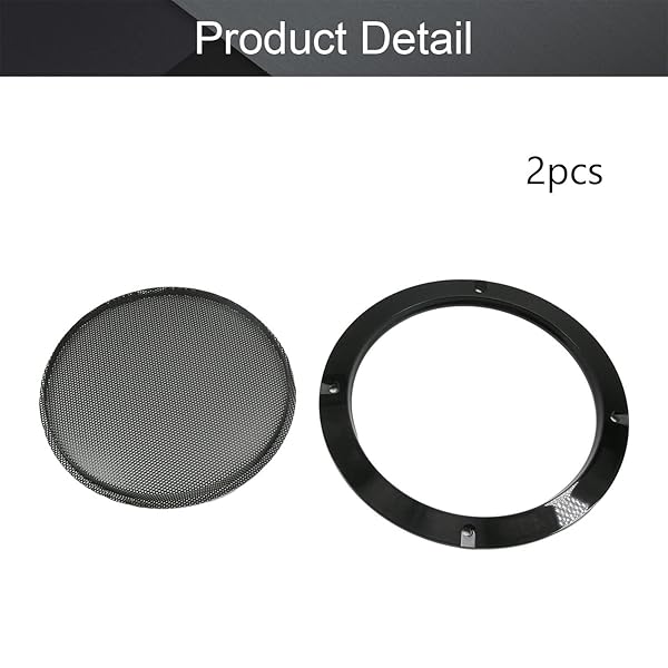 Fielect 2Pcs 6.5 Inch Speaker Grill Mesh Subwoofer Guard Protector Cover Black Metal Trim with Screws Audio Accessories - Image 5