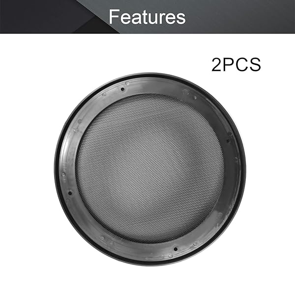 Fielect 8 Inch Speaker Grill Cover Mesh Decorative Woofer Guard Protector Audio Accessories Black Cloth with Screws 2 Pack - Image 5