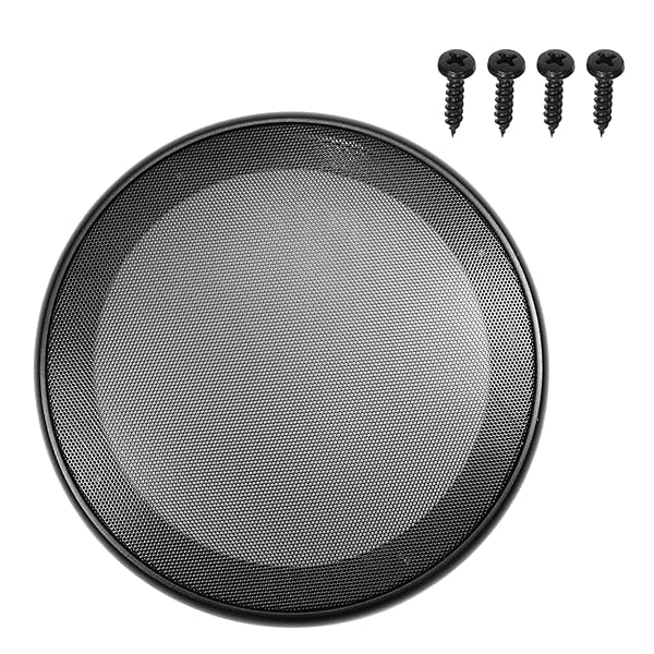 Fielect 8 Inch Speaker Grill Cover Mesh Decorative Woofer Guard Protector Audio Accessories Black Cloth with Screws 2 Pack - Image 6