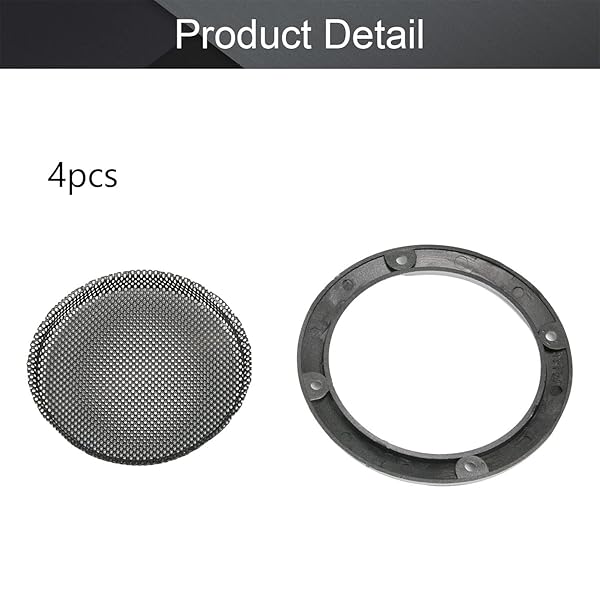 Fielect 4 Pcs 3 Inch Speaker Grill Mesh Decorative Circle Woofer Guard Protector Cover Audio Accessories Metal Trim Silver 16 Screws - Image 5