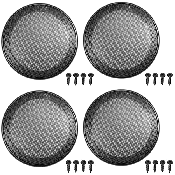 Fielect 4Pcs 6.5inch Speaker Grill Cover Mesh Decorative Woofer Guard Protector Black Cloth with Screws Audio Accessories - Image 2