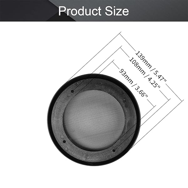 Fielect 4inch Speaker Grill Cover Mesh Decorative Woofer Guard Protector Black Cloth with Screws Audio Accessories - Image 3