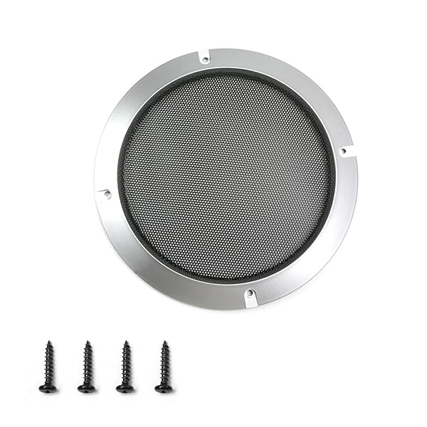 Fielect Fielect 6.5 Inch Silver Mesh Speaker Grill Cover SubWoofer Protector with Screws Audio Accessories