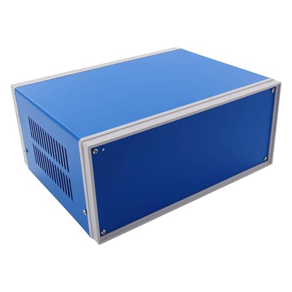 Fielect Dustproof Electronic Junction Box Enclosure 9.84 x 7.48 x 4.33 Inch Metal Blue for Electronic Projects