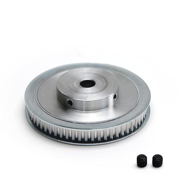 Fielect Aluminium Alloy 60 Teeth Timing Belt Pulley 12mm Inner Bore for 3D Printer CNC Silver Tone 1 Piece