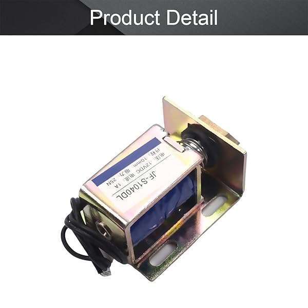 Fielect DC 12V 1A 25N Pull Type Solenoid Electromagnet - 10mm Stroke Linear Motion JF-S1040DL - Image 6