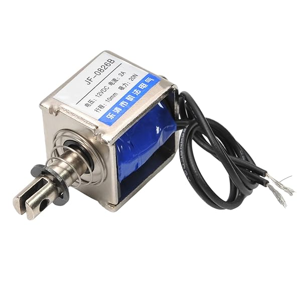 Fielect DC 12V 20N Push Pull Solenoid Electromagnet 10mm 2A Open Frame Linear Motion JF-0826B-12V