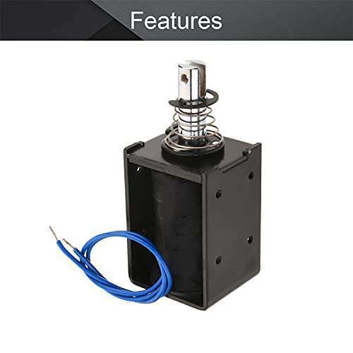 Fielect DC 24V 80N Pull Type Solenoid Electromagnet - 10A, 20mm Stroke, Open Frame Linear Motion JF-1683-24V - Image 4