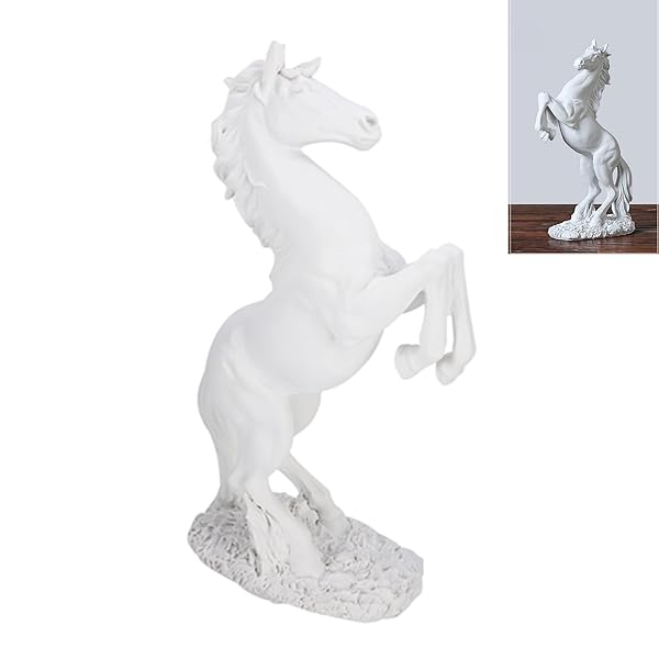 Elegant Resin Horse Figurine: Modern Desk Decor Symbolizing Success for Home & Business - Image 5