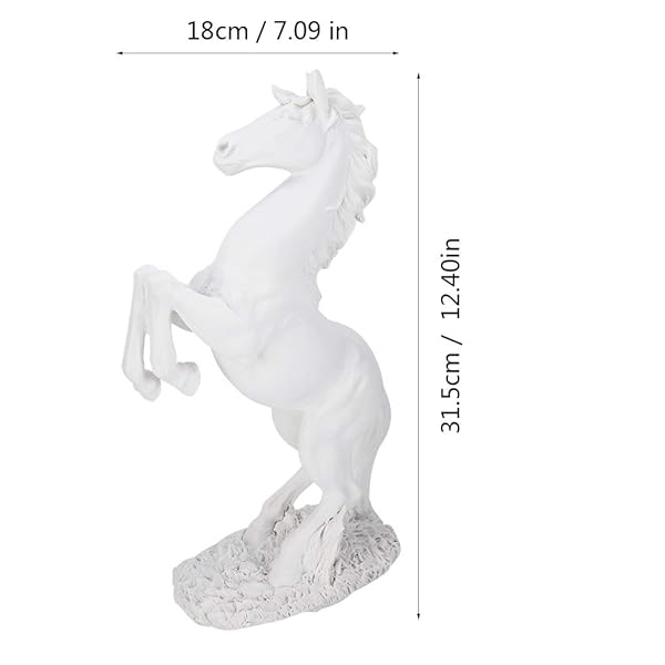 Elegant Resin Horse Figurine: Modern Desk Decor Symbolizing Success for Home & Business - Image 8