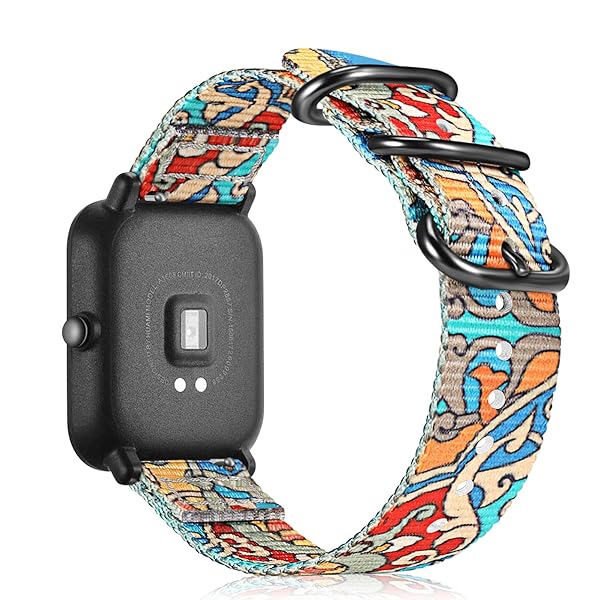Fintie Cartoon Floral Bands for Galaxy Watch 3 41mm Premium Soft Nylon Replacement Strap 20mm Wristband