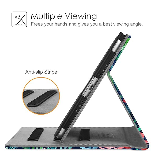 Fintie iPad Mini 5 2019 Case Multi-Angle Smart Folio Cover with Pocket Pencil Holder Auto Wake Sleep Jungle Night - Image 4