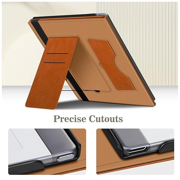 Fintie Stand Case for Remarkable 2 Digital Paper Tablet 10.3 inch Premium PU Leather Cover with Card Slot and Pen Holder Brown - Image 8