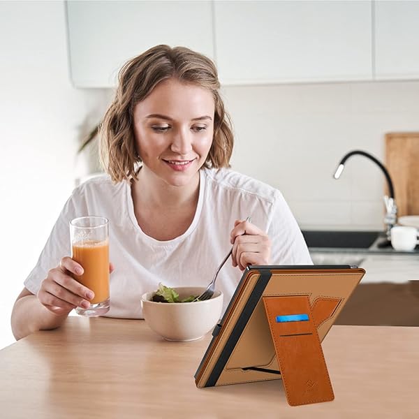 Fintie Stand Case for Remarkable 2 Digital Paper Tablet 10.3 inch Premium PU Leather Cover with Card Slot and Pen Holder Brown - Image 10