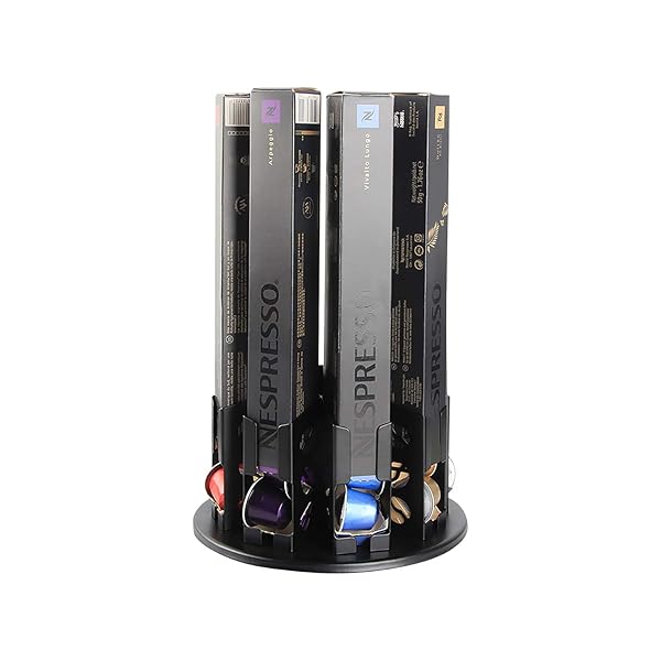 FlagShip Nespresso Pod Holder Carousel: Organize 80 Original Line Coffee Capsules Efficiently