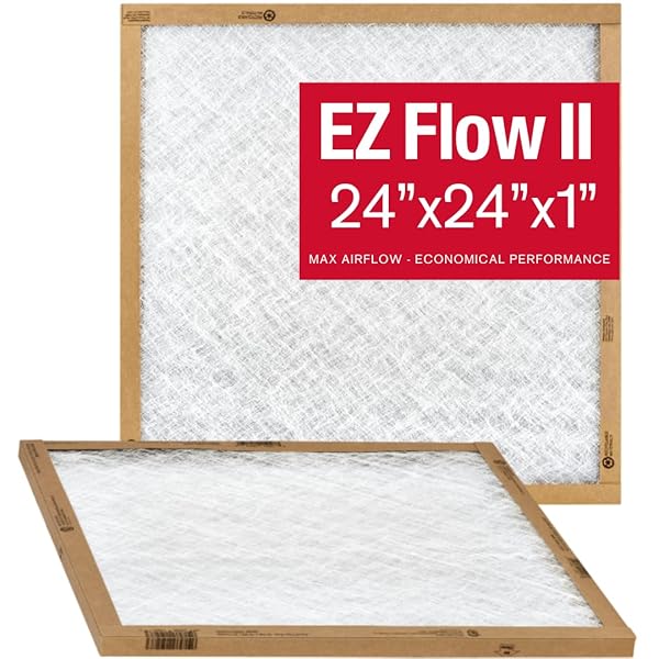 Flanders EZ-Flow II 24x24x1 MERV 1 Air Filters - High-Airflow HVAC & AC Replacement (Pack of 2) - Image 3