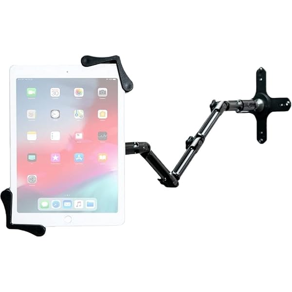 CTA Digital Flex Wall Mount CTAs Custom Flex Wall Mount for iPad 10th Gen 10.9" - iPad 7th/8th/9th Gen 10.2 - iPad Air 4 - iPad Mini 5 - iPad Pro 11-12.9 - Galaxy Tab S3 9.7 & More - Black (PAD-CFWM)