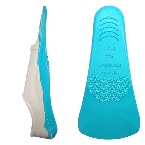 Flow Premium Rubber Short Blade Fins for Swim and Lap Training Youth Sizes for Kids Young Men and Women Aqua - Image 5