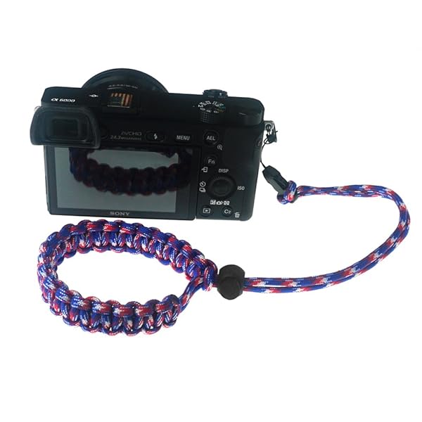 FoRapid FoRapid 550 Paracord Adjustable Wrist Strap for DSLR & Compact Cameras - Durable & Stylish (RD/BL/WT)