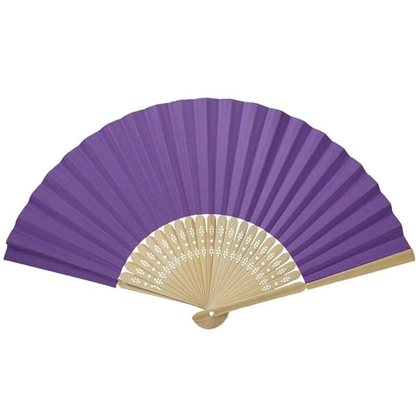 Elegant Handheld Folding Paper Fan for Weddings & Festivals - Perfect Party Decoration - Image 2