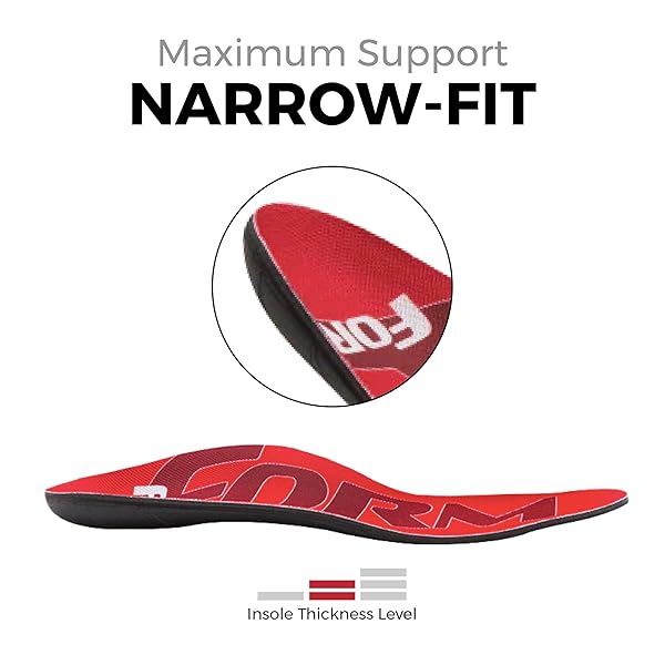 Form Premium Narrow Insoles for Comfort and Pain Relief for Narrow Shoes and Boots for Men and Women - Image 4