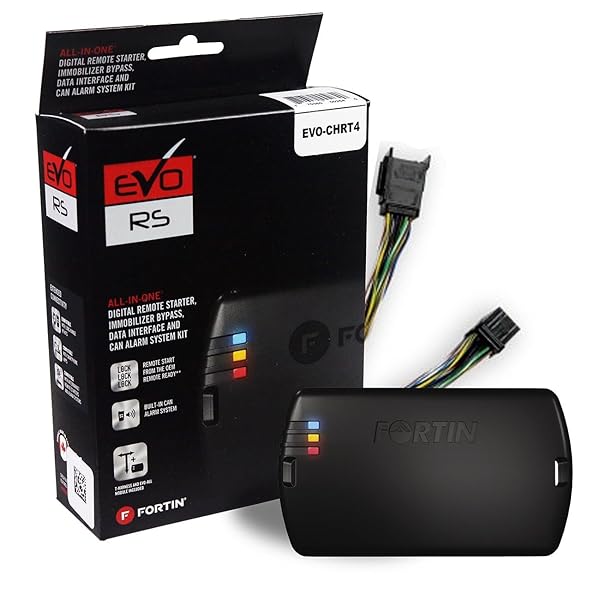 Fortin EVO-CHRT4 Remote Start System for Chrysler Dodge Jeep Fobik - Easy Installation & Smart Key Compatibility