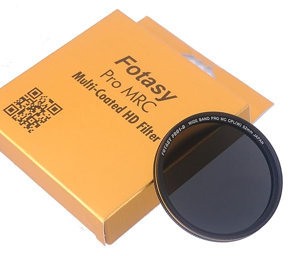 Fotasy 52mm Ultra Slim CPL Lens Filter - Nano Coated, Multi-Resistant, 16 Layers for Superior Protection