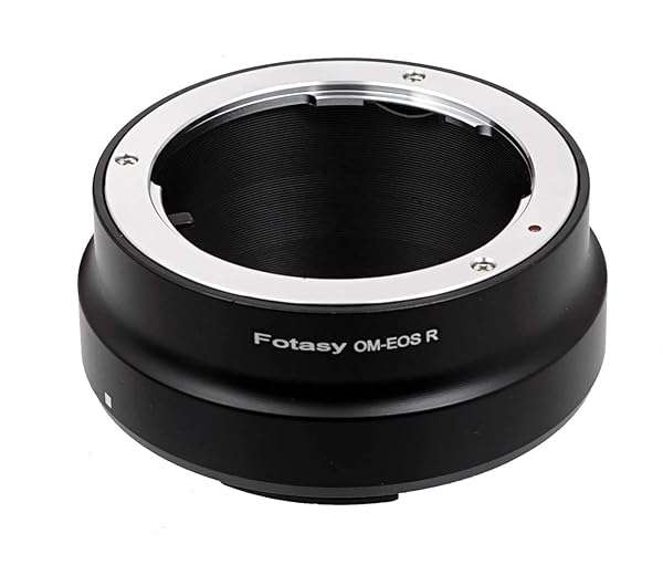 Fotasy Olympus OM to Canon EOS RF Mount Adapter for Mirrorless Cameras - Compatible with EOS R, RP, R5, R6, R7, R10