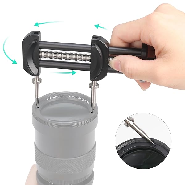 Fotga Metal Camera Lens Vise Tool Kit Adjustable Jaw for Lens Repair and Filter Ring Restoration with Flat and Pointed Tips - Image 6