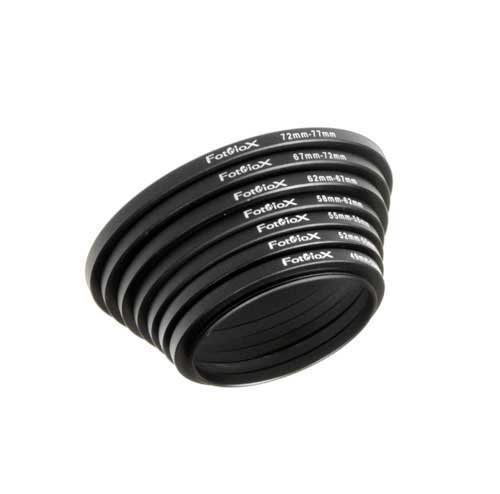 Fotodiox 7 Step Up Ring Filter Adapter Set, Anodized Aluminum, 49-52mm, 52-55mm, 55-58mm, 58-62mm, 62-67mm, 67-72mm, 72-77mm - Image 4