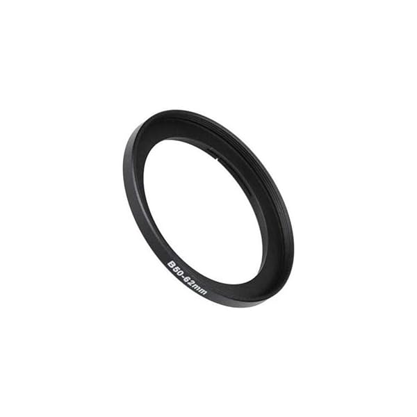 Fotodiox Bayonet 50 B50-62mm Step Up Filter Adapter Ring for Hasselblad, Anodized Black Metal Filter Adapter Ring