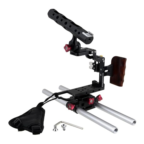 Fotodiox Pro Cinema Black Sharkcage for Sony a7II Series Cameras Protective Video Cage and Skeleton Housing