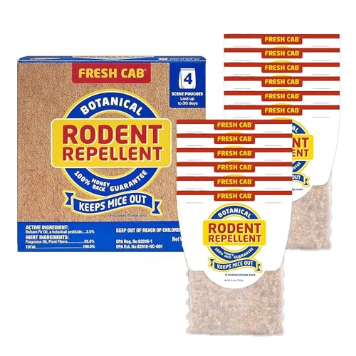 Fresh Cab Fresh Cab Botanical Rodent Repellent: Eco-Friendly 12 Scent Pouches to Keep Mice Out